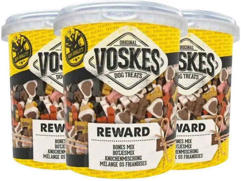 Hondensnack Training Mix Hart - 3 x 500 gr - Voordeelverpakking de Voskes – photo produit
