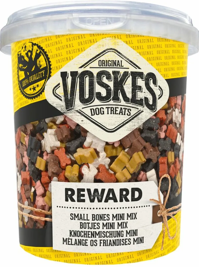 Hondensnack Training Treats Mini Botjes Mix 500 gram - Hond by Voskes – product photo