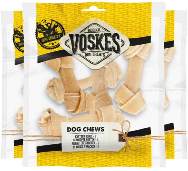 Hondensnacks Geknoopte Botten Small - 3 x 5 stuks - Voordeelverpakking de Voskes – photo produit