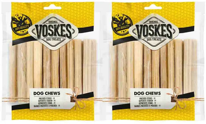 Hondensnacks Geperste Staven M - 2 x 20 stuks - Voordeelverpakking by Voskes – product photo