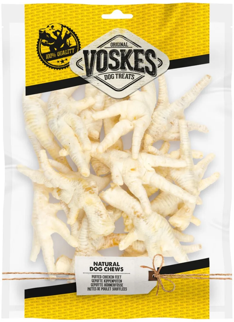 Hondensnacks Gepofte Kippenpoten - 12 x 300 gr - Voordeelverpakking von Voskes – Produktfoto