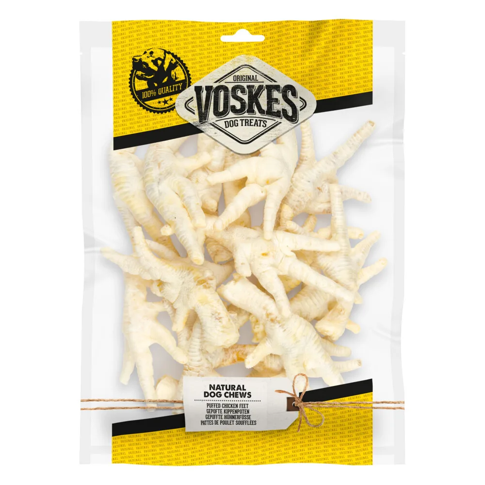 Hondensnacks Gepofte Kippenpoten 300 gr van Voskes – productfoto