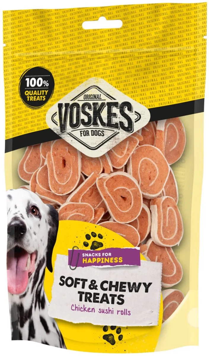 Hondensnacks Kip Sushi Rolls - 15 x 400 gr - Voordeelverpakking von Voskes – Produktfoto