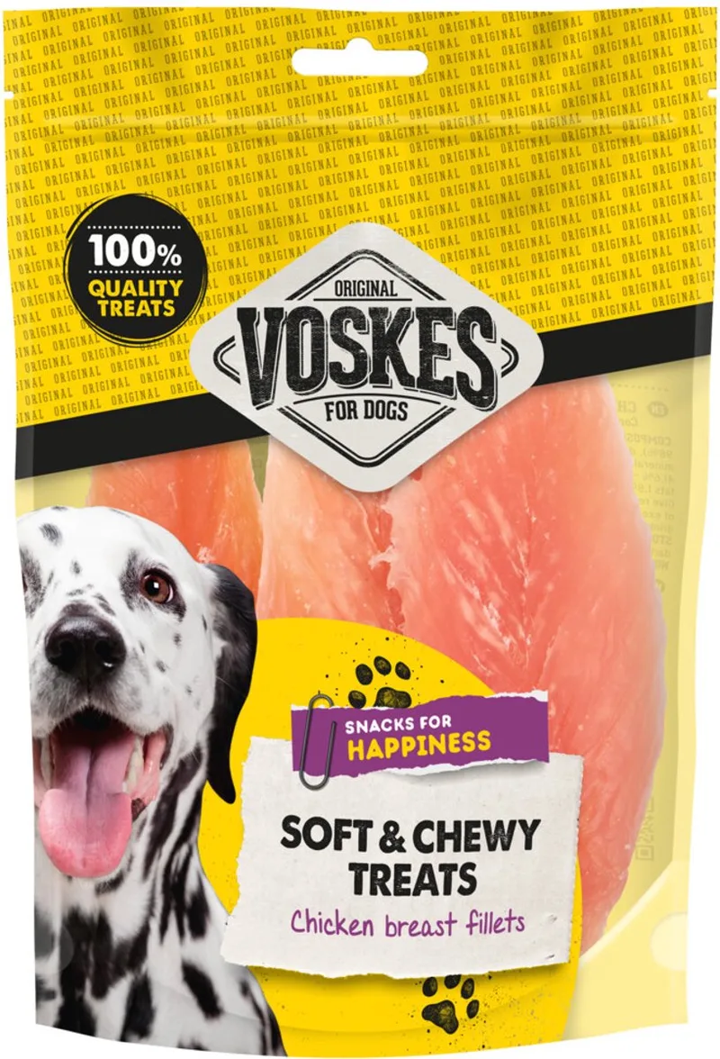 Hondensnacks Kippenborst - 10 x 100 gr - Voordeelverpakking de Voskes – photo produit