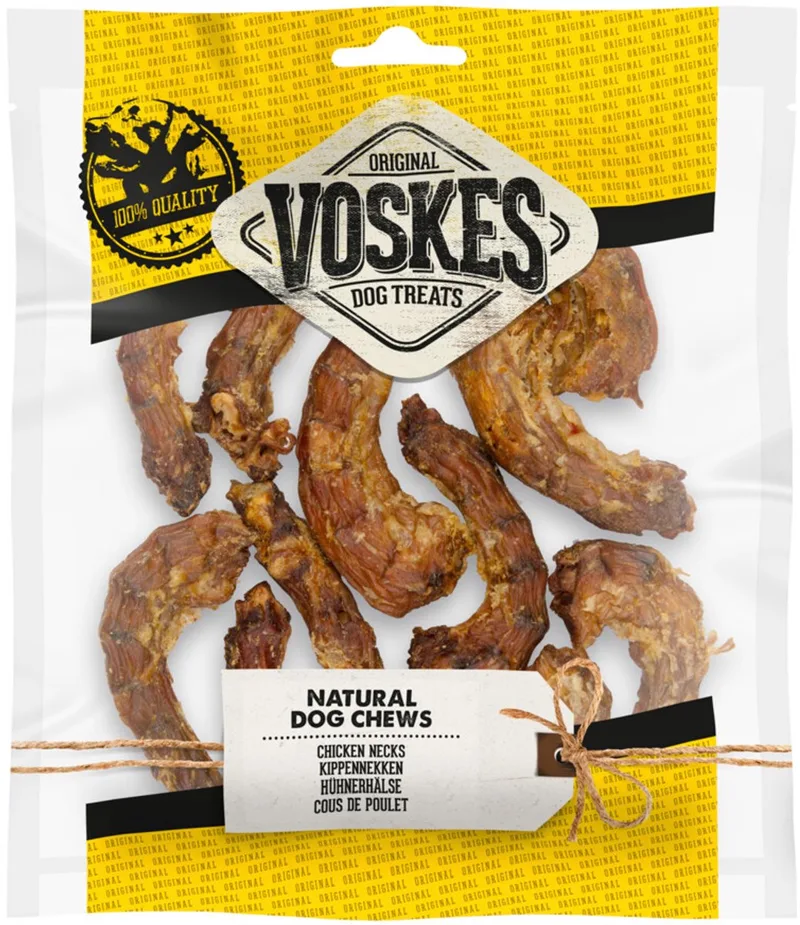 Hondensnacks Kippennekken - 12 x 150 gr - Voordeelverpakking by Voskes – product photo
