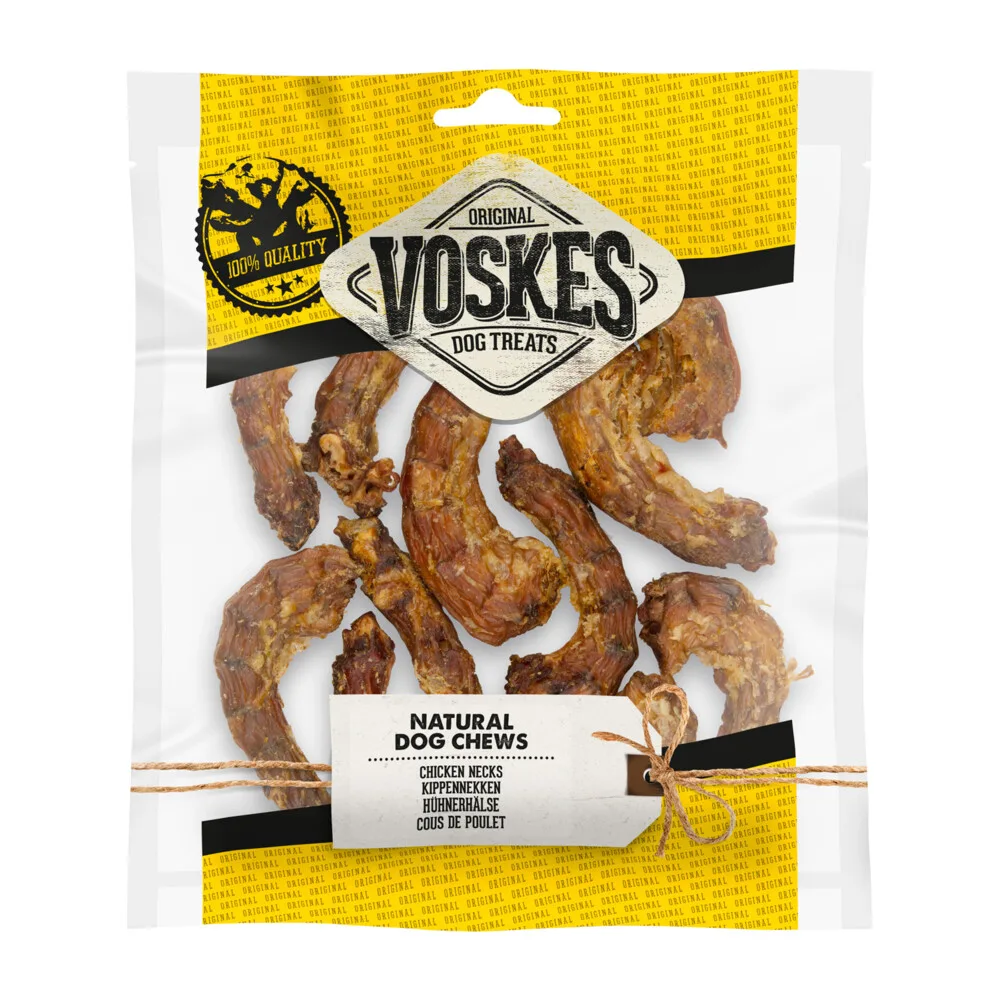 Hondensnacks Kippennekken 150 gr van Voskes – productfoto