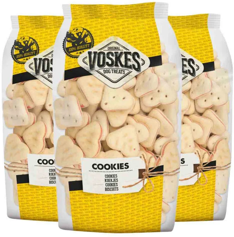 Hondensnacks Merg Hartjes - 3 x 750 gr - Voordeelverpakking de Voskes – photo produit