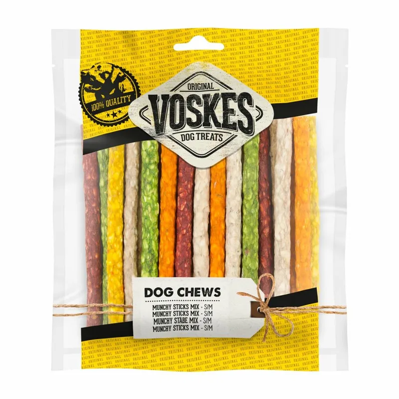 Hondensnacks Munchy Sticks Mix - 12 x 25 stuks - Voordeelverpakking de Voskes – photo produit