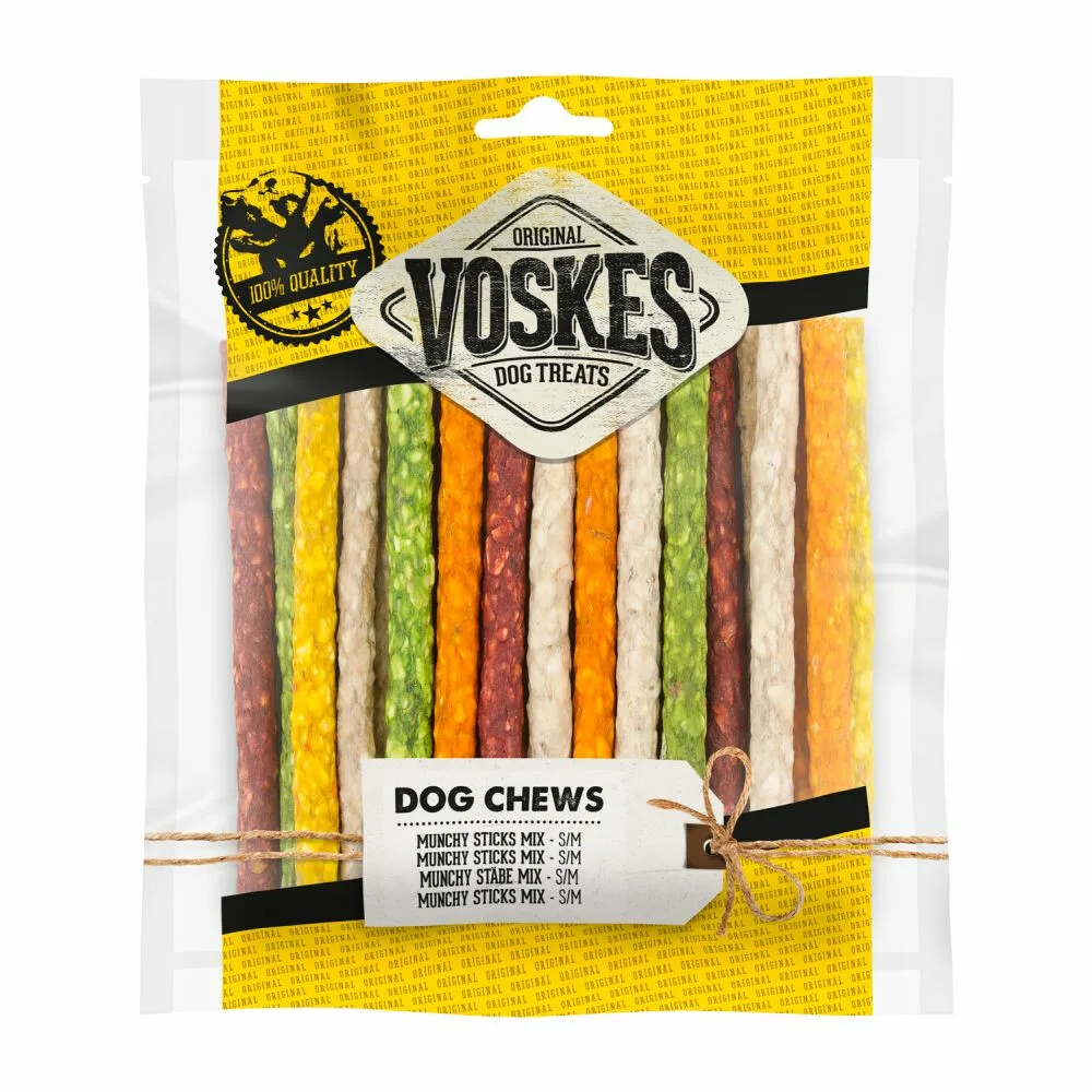 Hondensnacks Munchy Sticks Mix 25 stuks van Voskes – productfoto