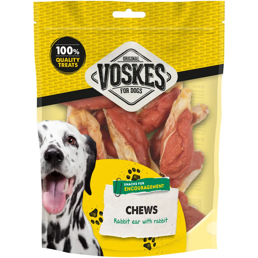 Hondensnacks Original Konijnenoren met Konijn 400 gr van Voskes – productfoto