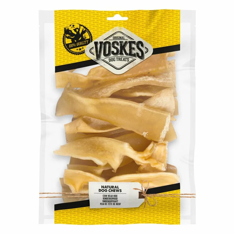 Hondensnacks Runderkophuid Stukken - 500 gr by Voskes – product photo