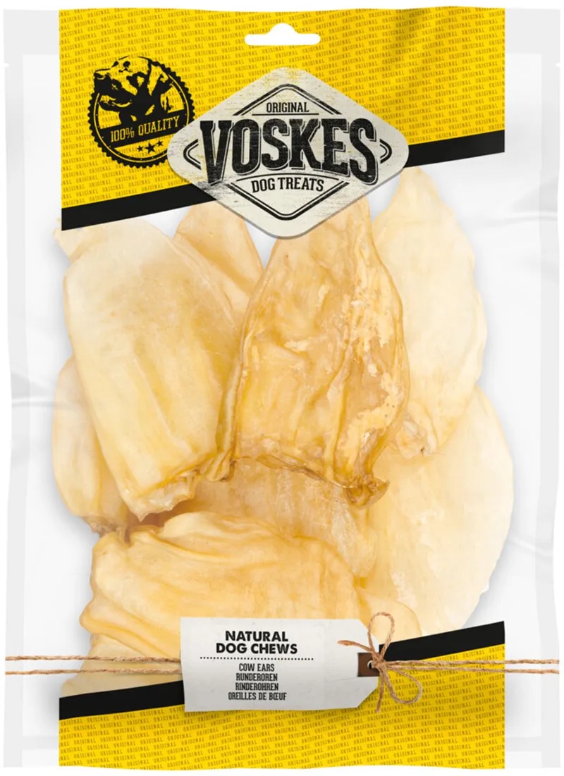 Hondensnacks Runderoren - 8 x 8 stuks - Voordeelverpakking von Voskes – Produktfoto