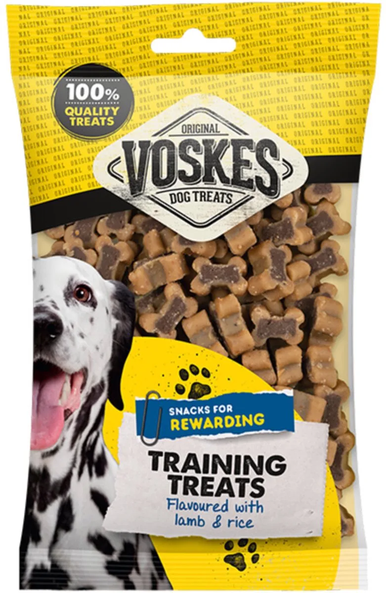 Hondensnacks Training Lam en Rijst - 14 x 200 gr - Voordeelverpakking von Voskes – Produktfoto