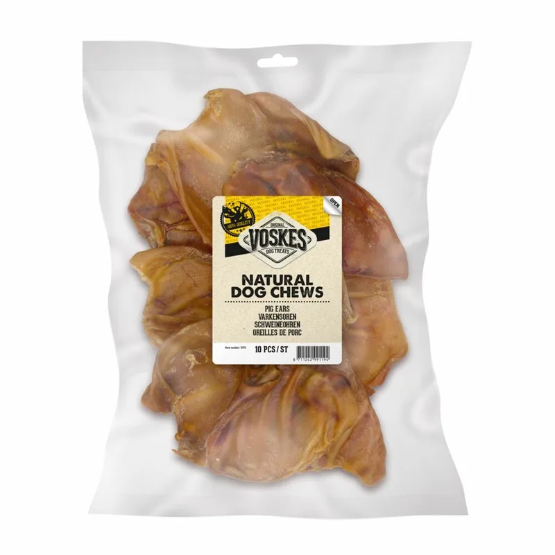 Hondensnacks Varkensoren - 10 stuks by Voskes – product photo