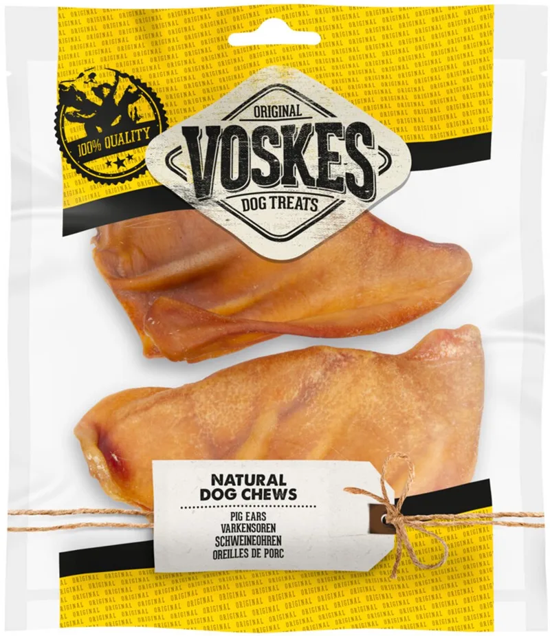 Hondensnacks Varkensoren - 12 x 2 stuks - Voordeelverpakking by Voskes – product photo