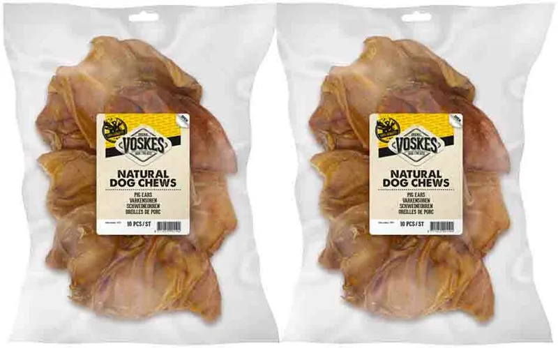 Hondensnacks Varkensoren - 2 x 10 stuks - Voordeelverpakking by Voskes – product photo