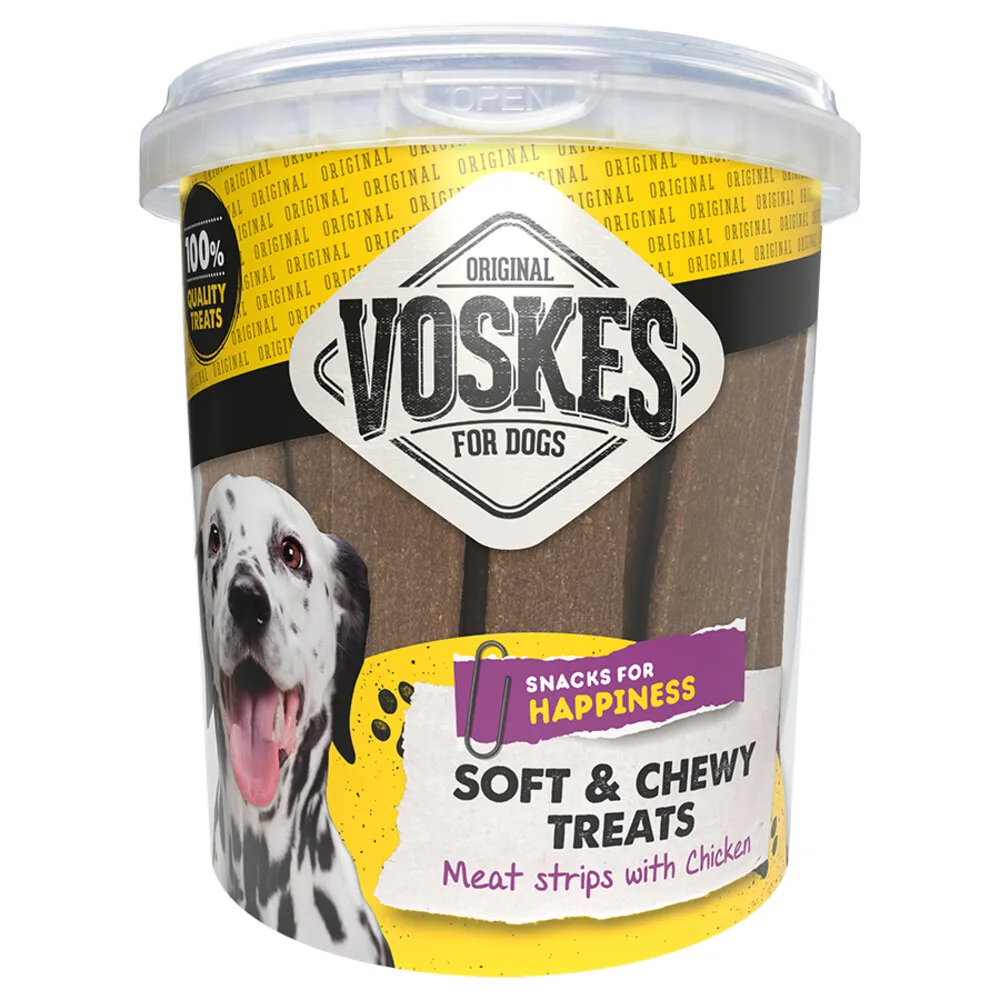 Hondensnacks Vleesstrips Kip 600 gr de Voskes – photo produit
