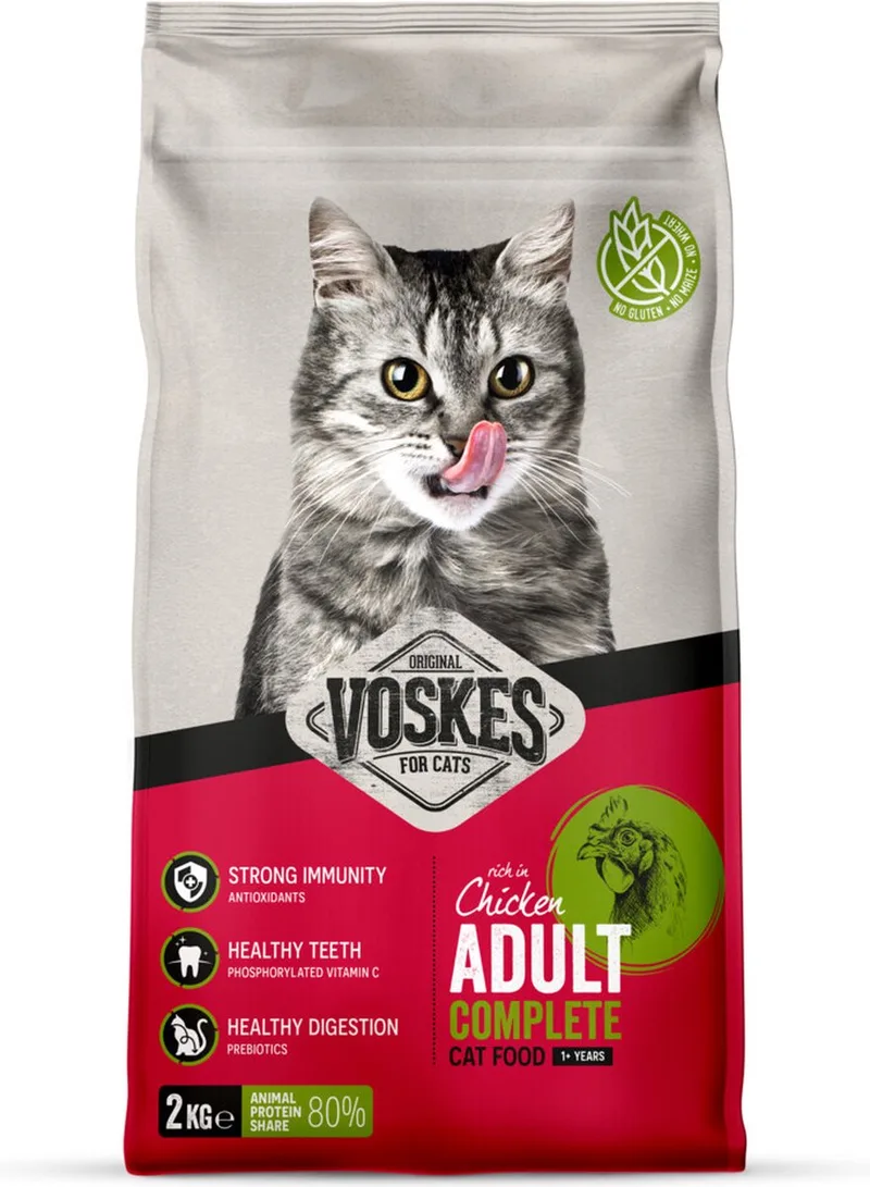 Kattenbrokken Adult Kip 2 kg de Voskes – photo produit