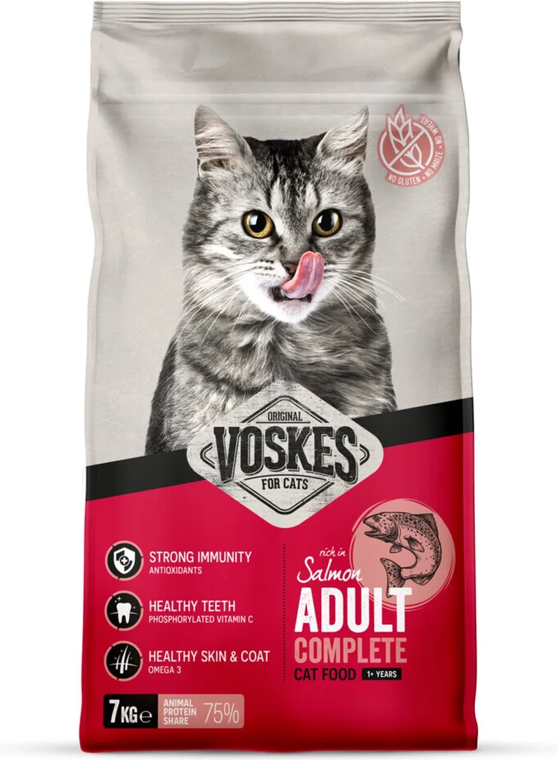 Kattenbrokken Adult Zalm 7 kg by Voskes – product photo