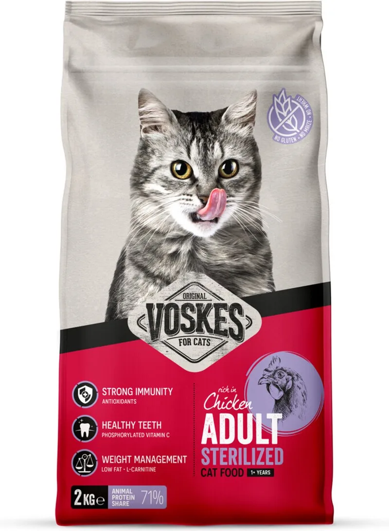 Kattenbrokken Sterilized Adult Kip 2 kg by Voskes – product photo