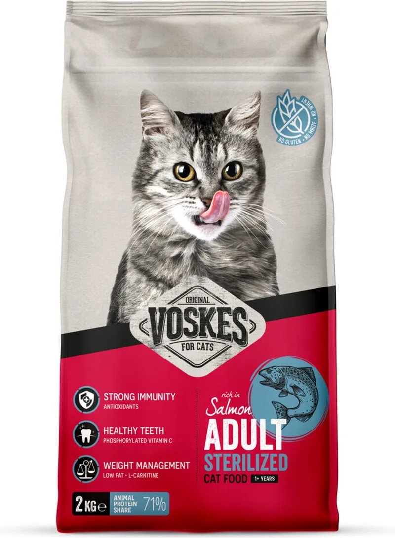 Kattenbrokken Sterilized Adult Zalm 2 kg by Voskes – product photo