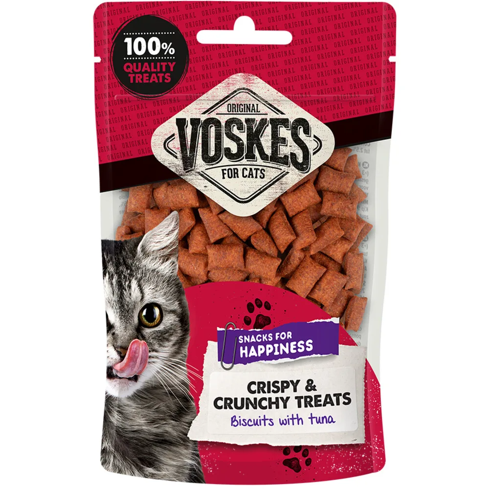 Kattensnack Crispy & Crunchy Tonijn 60 gr van Voskes – productfoto