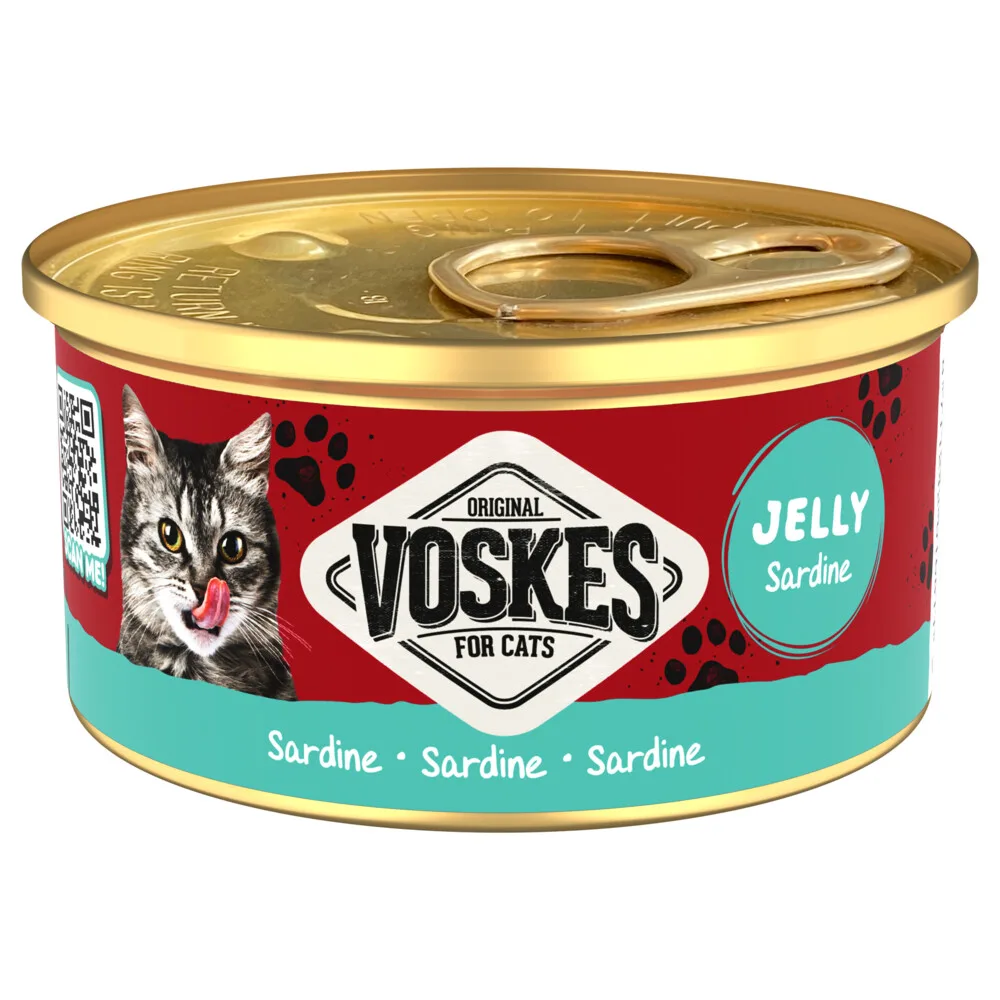 Kattenvoer Nat Gelei Sardine 85 gr van Voskes – productfoto