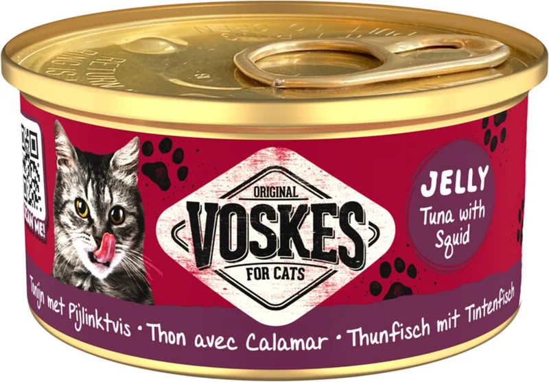 Kattenvoer Nat Tonijn met Pijlinktvis 85gr by Voskes – product photo
