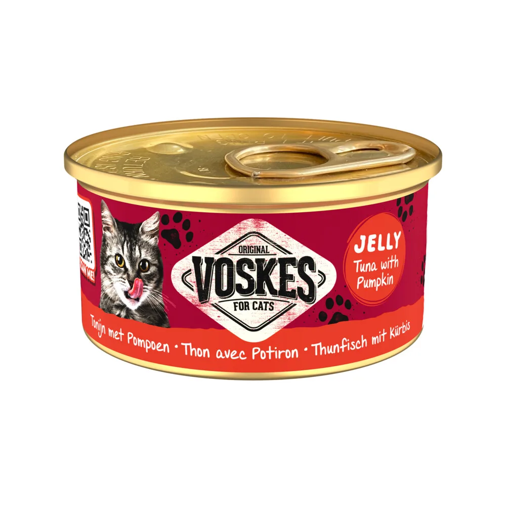 Kattenvoer Nat Tonijn met Pompoen 85 gr de Voskes – photo produit