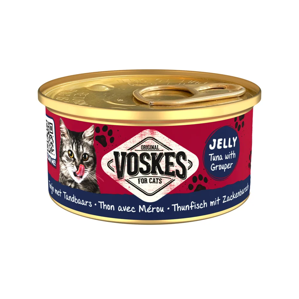 Kattenvoer Nat Tonijn met Tandbaars 85 gr van Voskes – productfoto