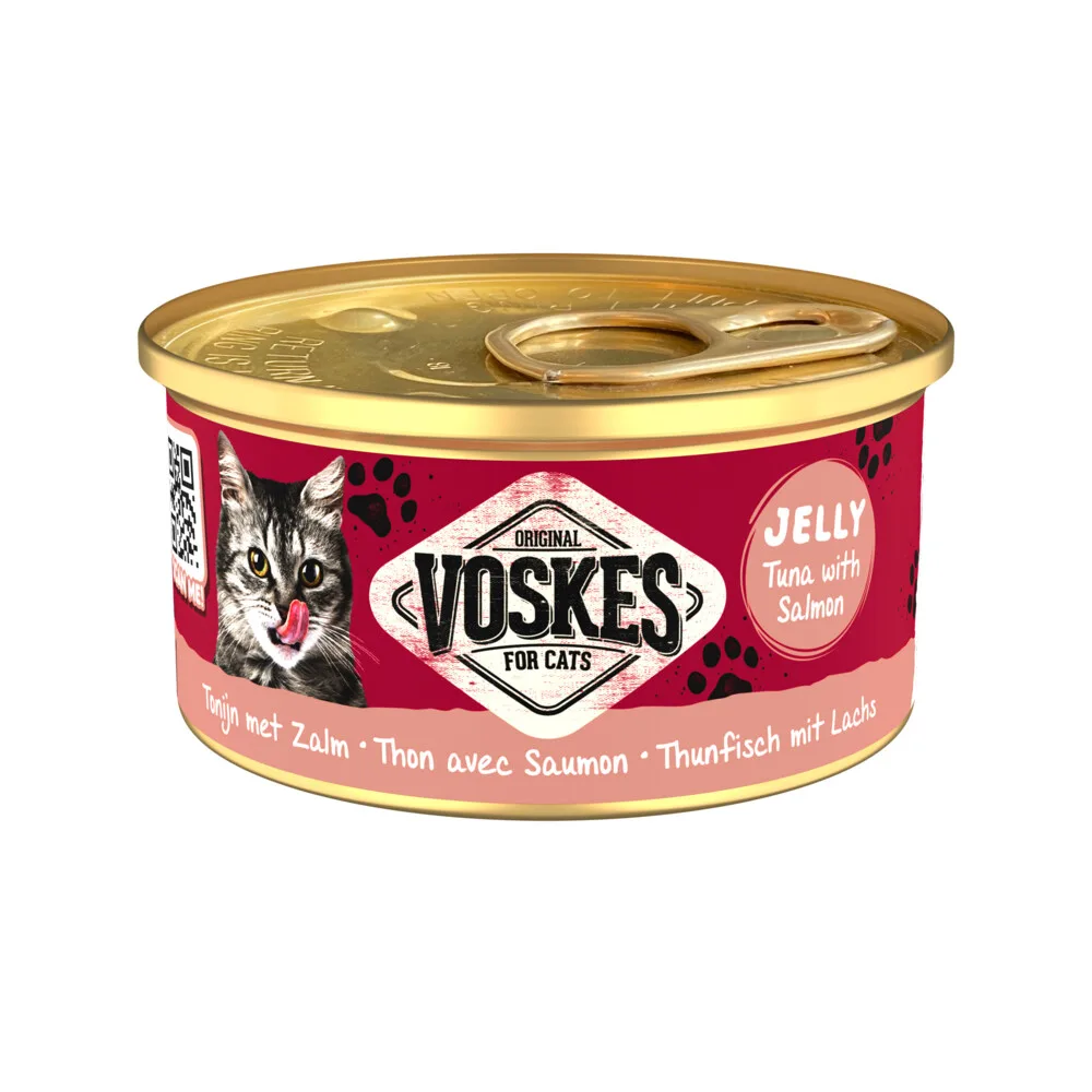 Kattenvoer Nat Tonijn met Zalm 85 gr de Voskes – photo produit