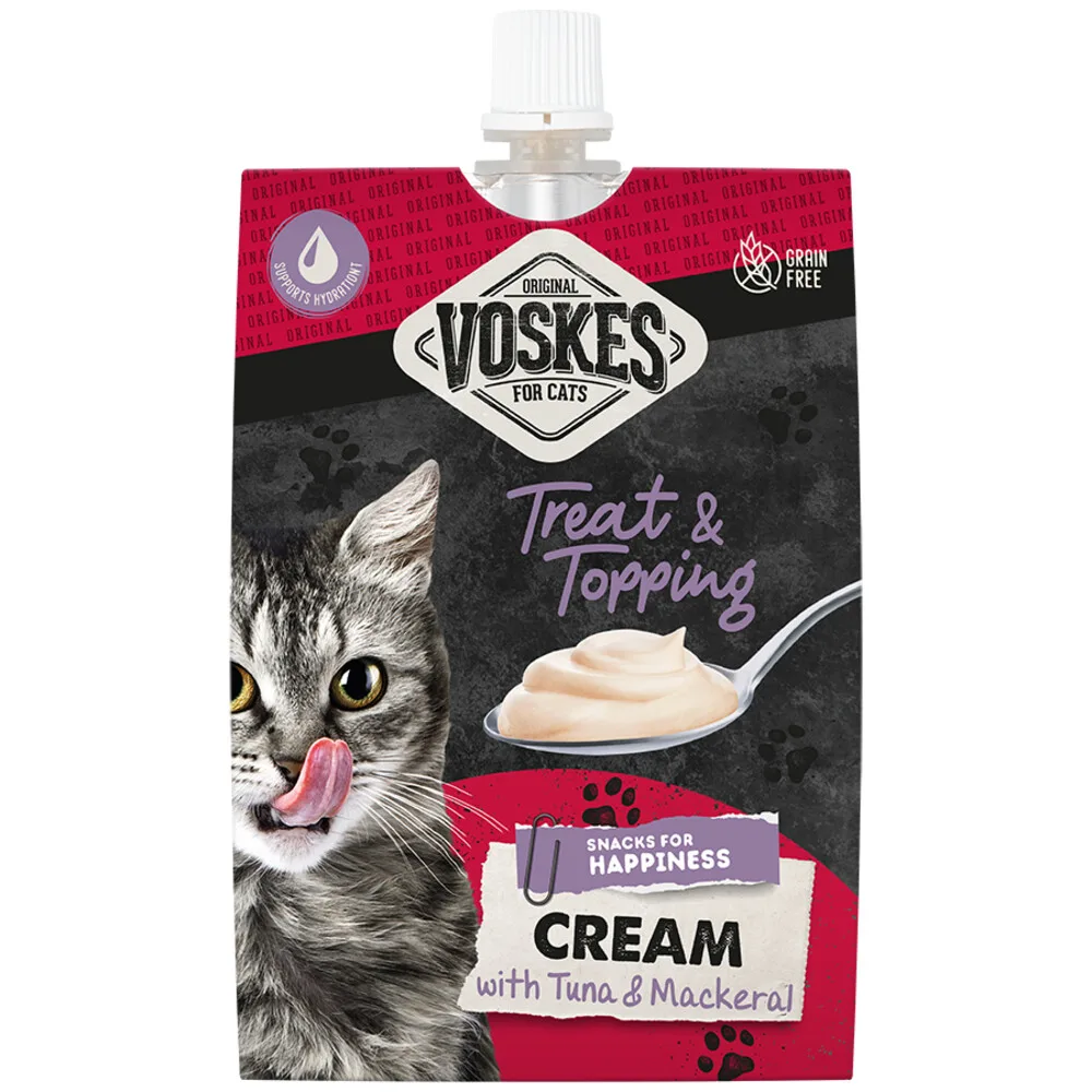 Original Cream Kattensnack Tonijn & Makreel 90 gr van Voskes – productfoto