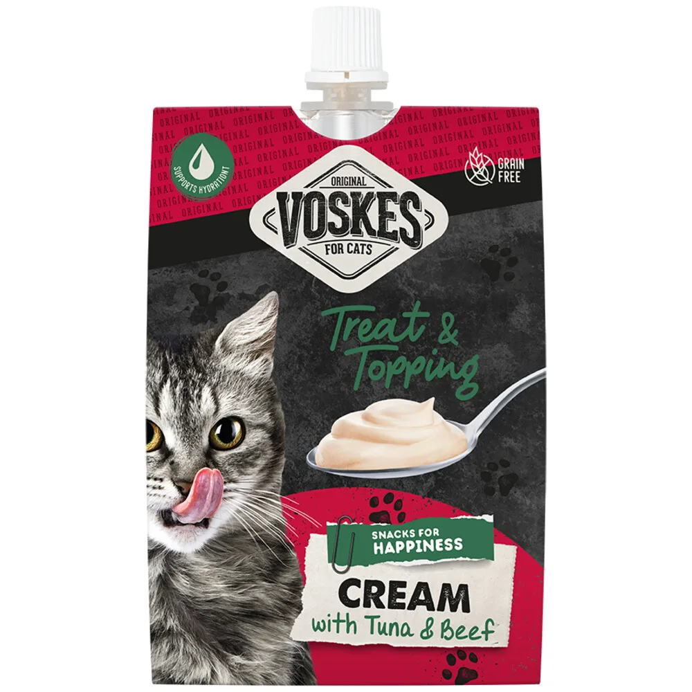 Original Cream Kattensnack Tonijn & Rund 90 gr de Voskes – photo produit