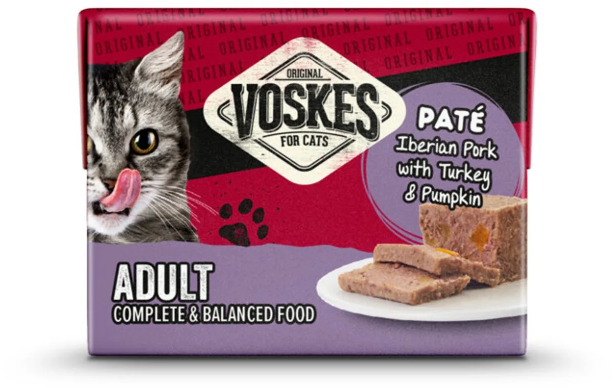 Original Paté Adult Iberisch Varken & Kalkoen & Pompoen - 8 x 95 gr de Voskes – photo produit