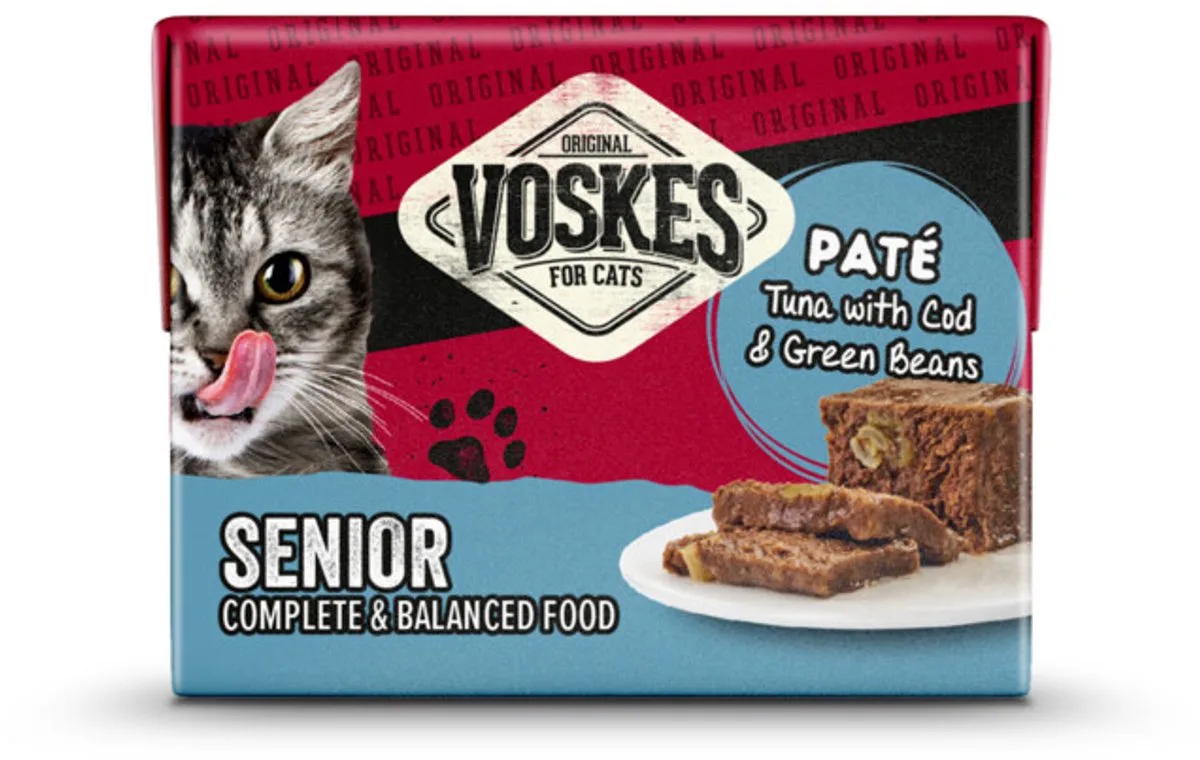 Original Paté Senior tonijn & Kabeljauw & Sperziebonen - 8 x 95 gr van Voskes – productfoto