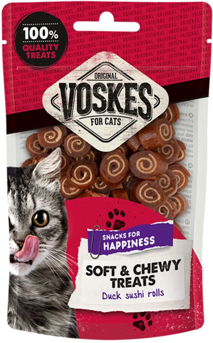 Sushi Rolls Eend - 10 x 60 gr - Voordeelverpakking de Voskes – photo produit