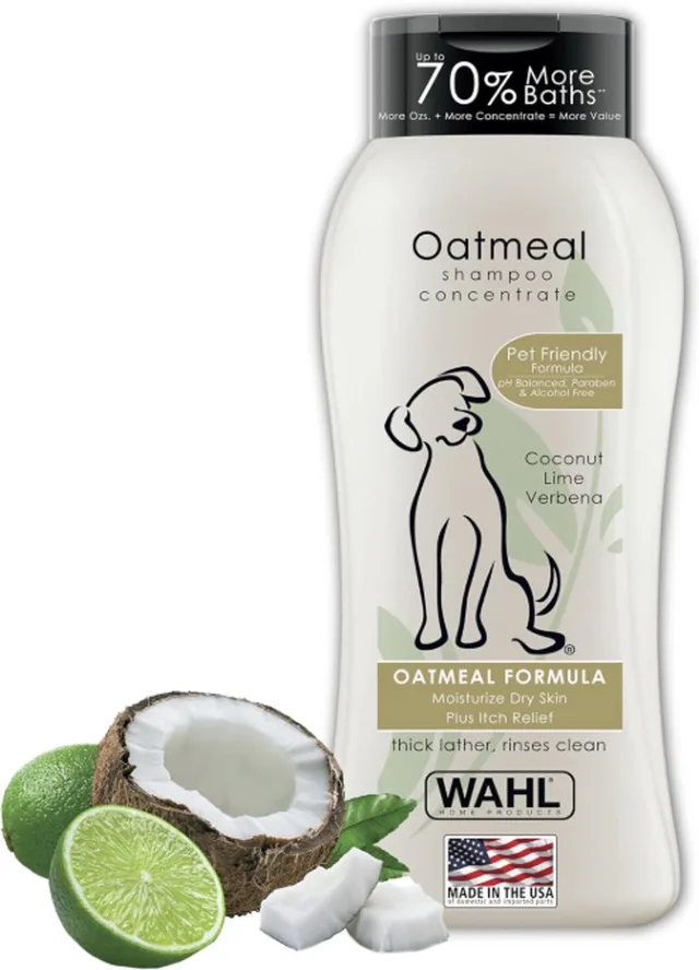 USA Honden Shampoo Droge Huid & Jeuk 709ml – Havermout Formule met Kokos Lime Verbena Geur – Hydraterend, Verzachtend & pH-Neutraal voor Huisdieren