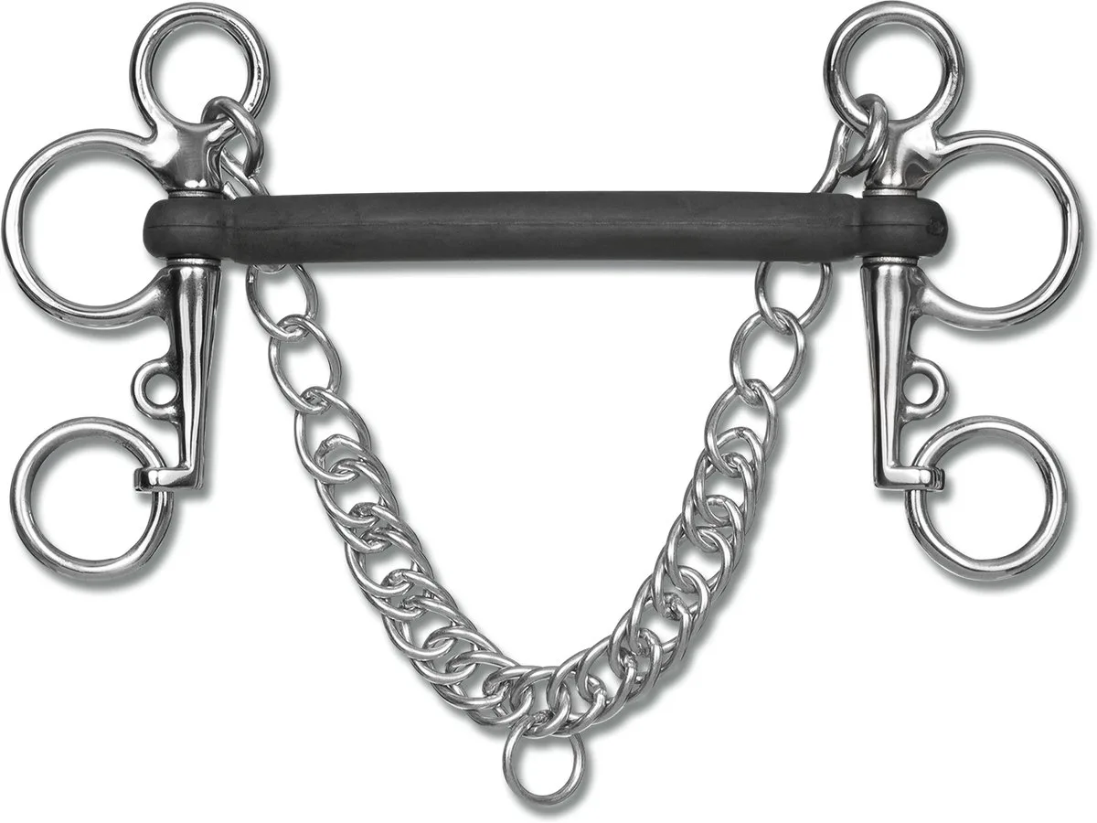 Anatomische Rubber Pelham Bit - Bijna Uitverkocht! by Waldhausen in Silver – product photo