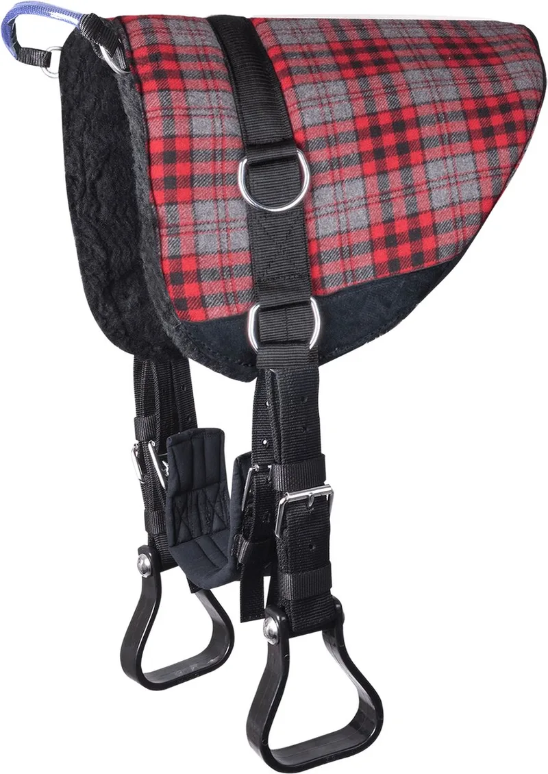 Bareback Pad Zadel Veelkleurig Full by Waldhausen in Grey, Red – product photo