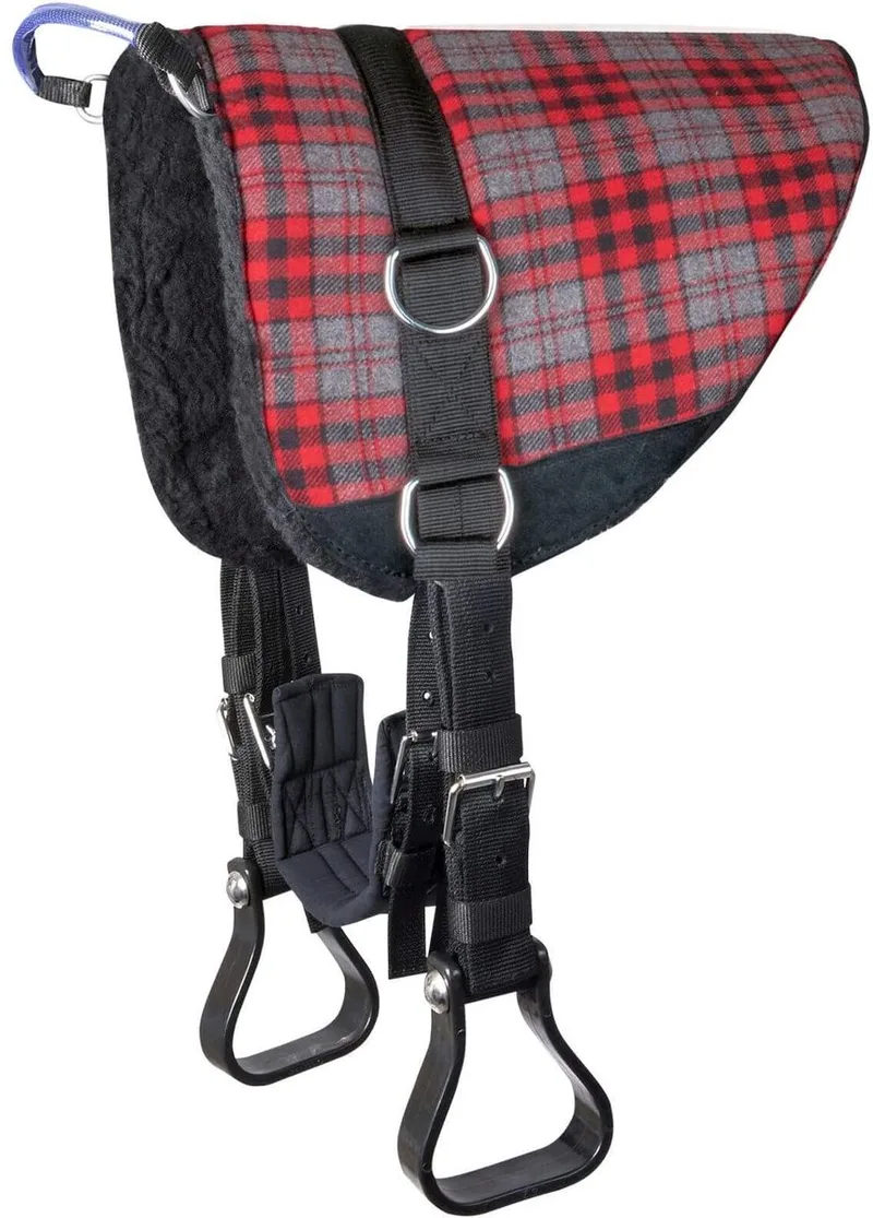 Bareback Pad Zadel Veelkleurig Shetland by Waldhausen in Grey, Red – product photo