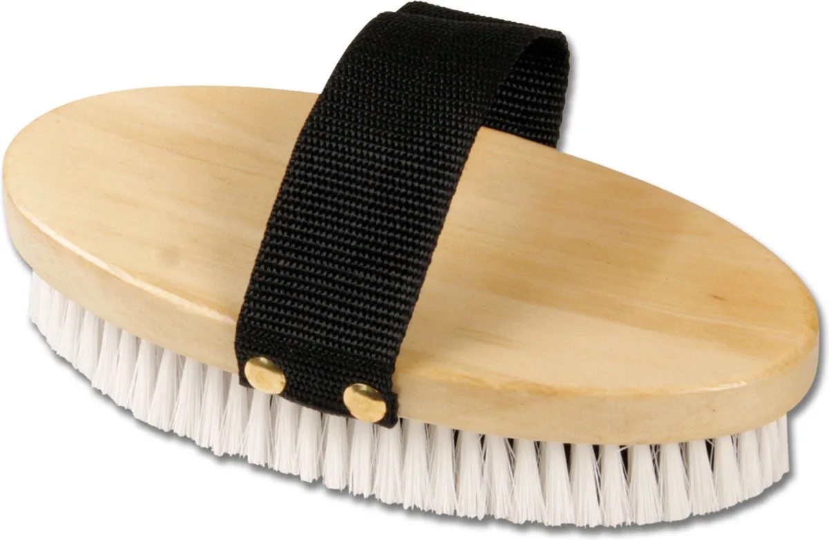 Borstel Medium - Paardenverzorging - 19.5x2.5 cm Natural Zwart Wit Medium von Waldhausen – Produktfoto