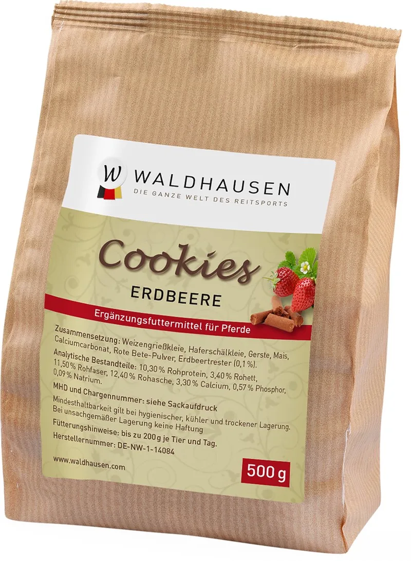 cookies koekjes paardensnoepjes aardbei 500 gr von Waldhausen – Produktfoto