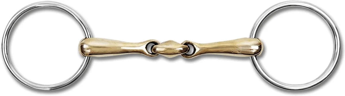 Cooper Dubbel Gebroken Trensbit Goud 14.5 cm de Waldhausen en Argent – photo produit