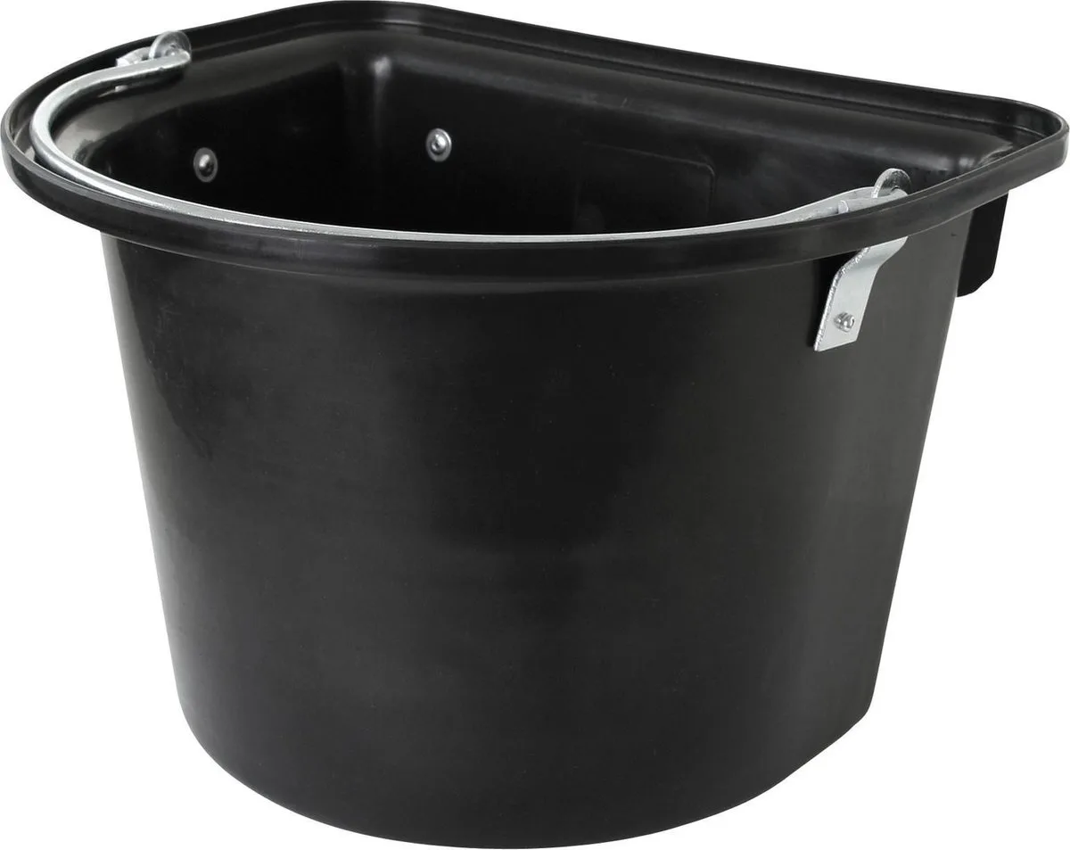 Draagbare voerbak, met draagbeugel Black - 12 L de Waldhausen en Noir – photo produit