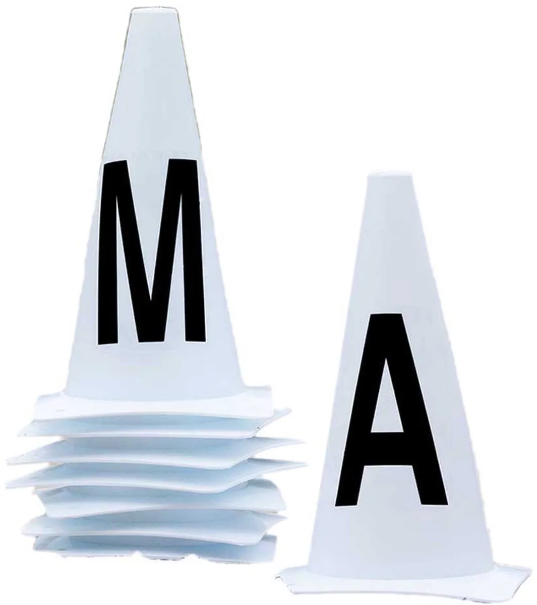 Dressuur Arena Markers Transparant 20 x 60 m fra Waldhausen i Hvid, Sort – produktbillede