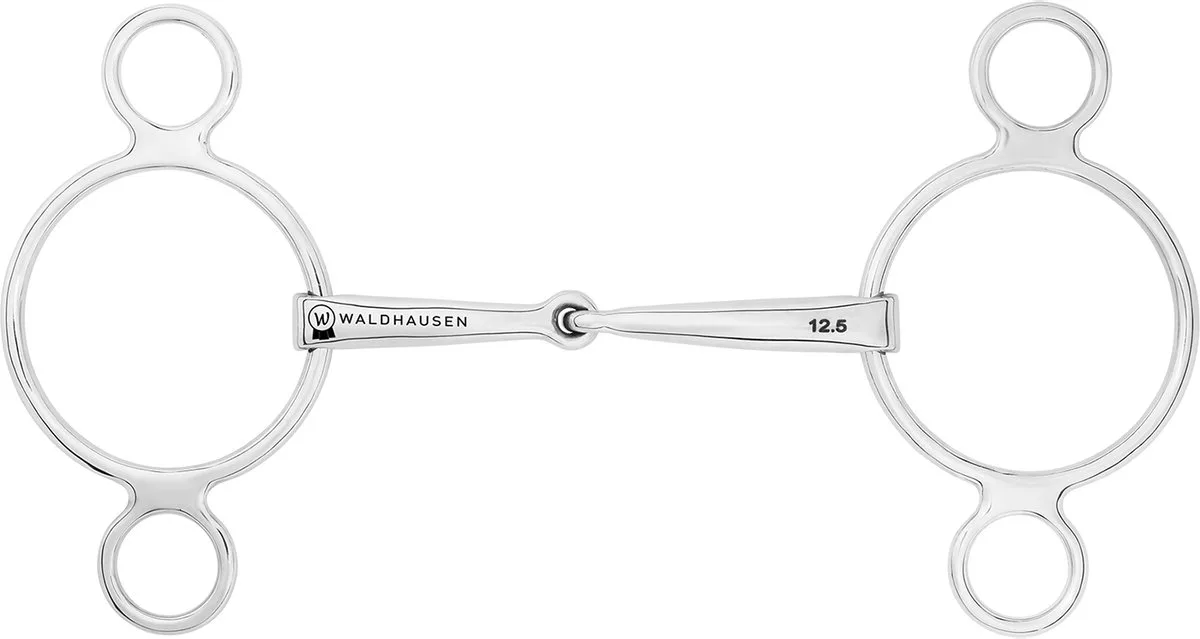 Driedubbele Ring Watertrens Met Enkel Gebroken Mondstuk - Bijna Uitverkocht! van Waldhausen in 16 mm – productfoto