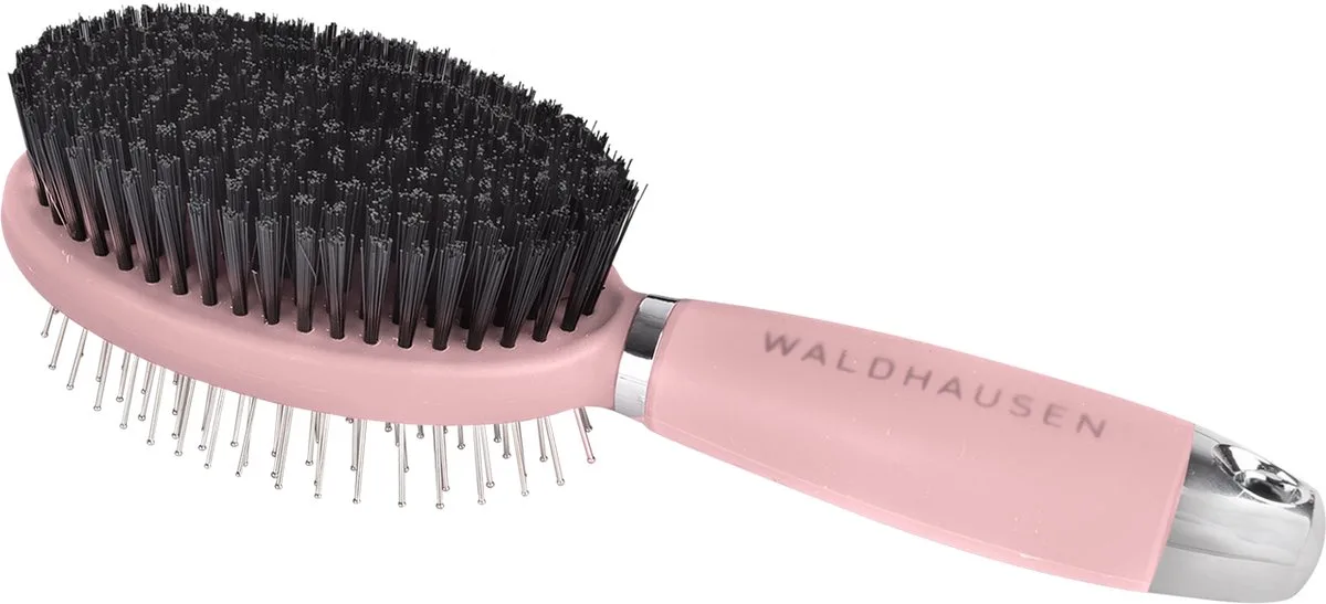 DUBBELE BORSTEL MET GEL HANDVAT från Waldhausen i Rosa – produktbild