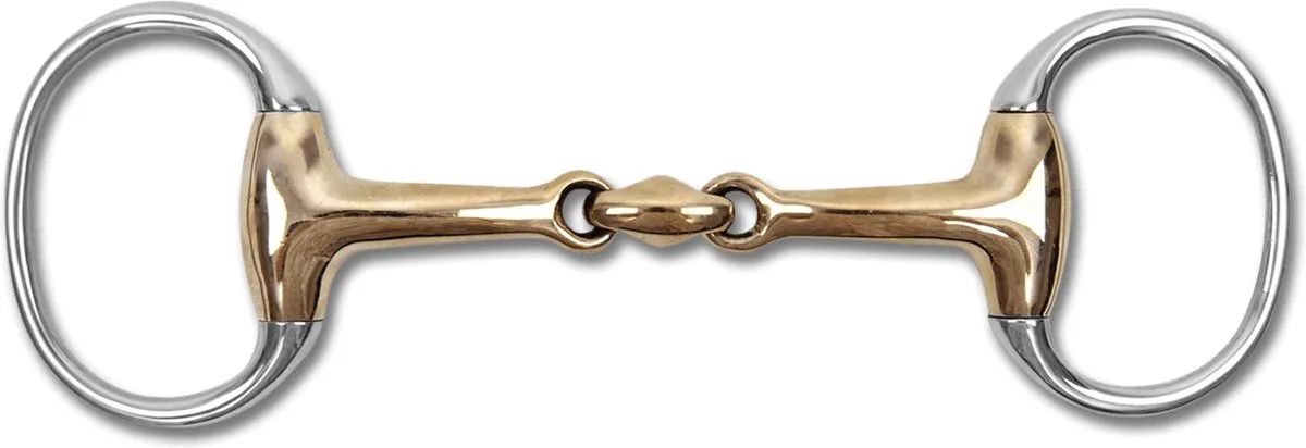 Egg Butt Dubbel Gebroken Trensbit Goud 14.5 cm fra Waldhausen i Sølv – produktbillede