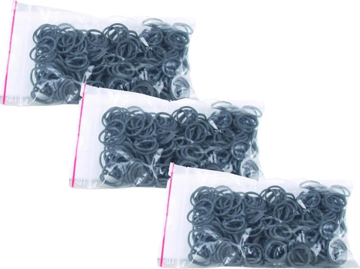 Elastiekjes Zak 50 g - Paardenverzorging - 3 x von Waldhausen in Schwarz – Produktfoto
