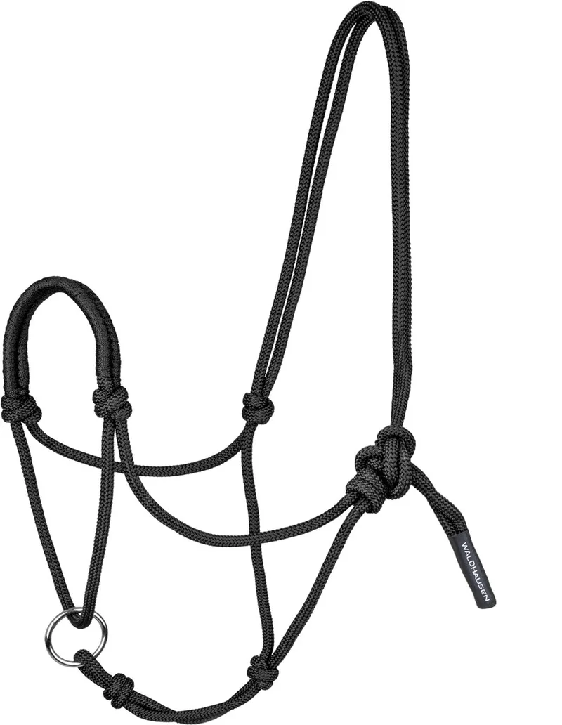 Geknoopt Halster Met Beweegbare Ring - Bijna Uitverkocht! | Pony by Waldhausen in Black – product photo